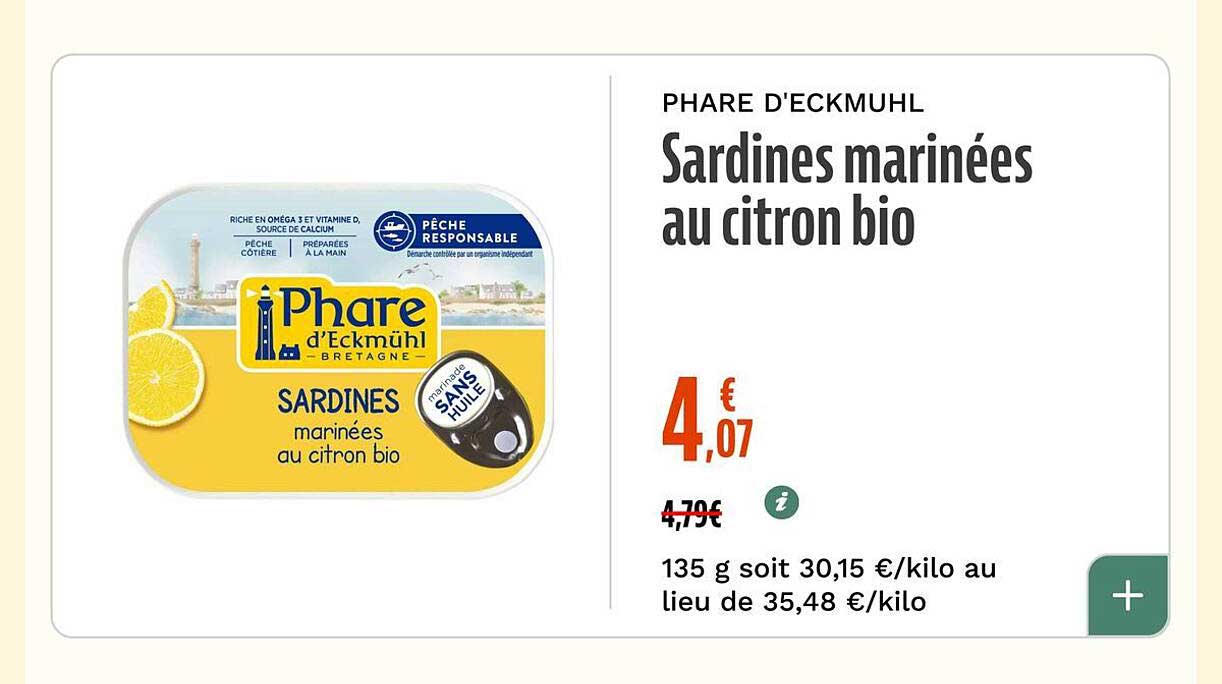Sardines marinées au citron bio