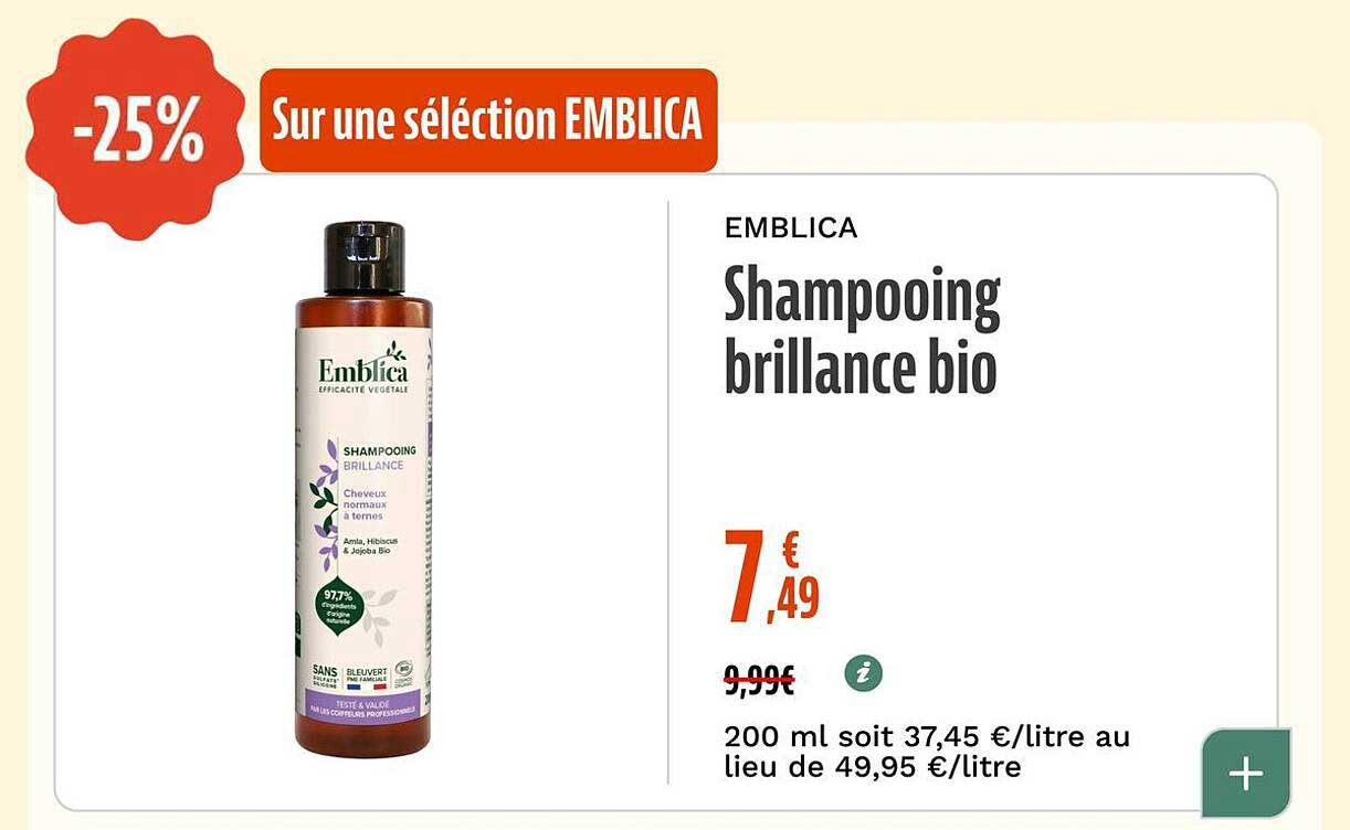 Shampooing brillance bio