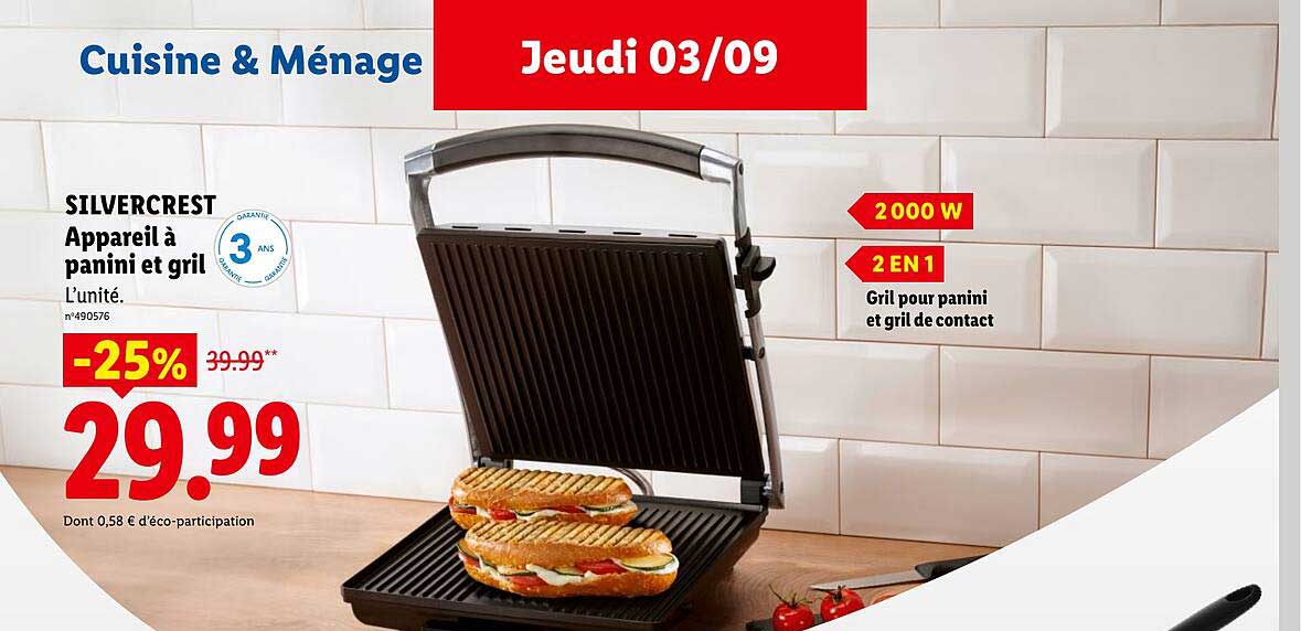 SILVERCREST Appareil à panini et grill