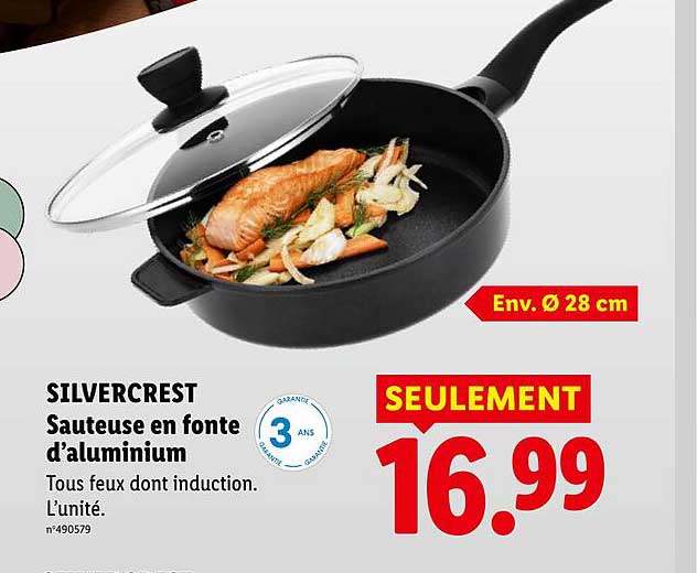 SILVERCREST Sauteuse en fonte d’aluminium