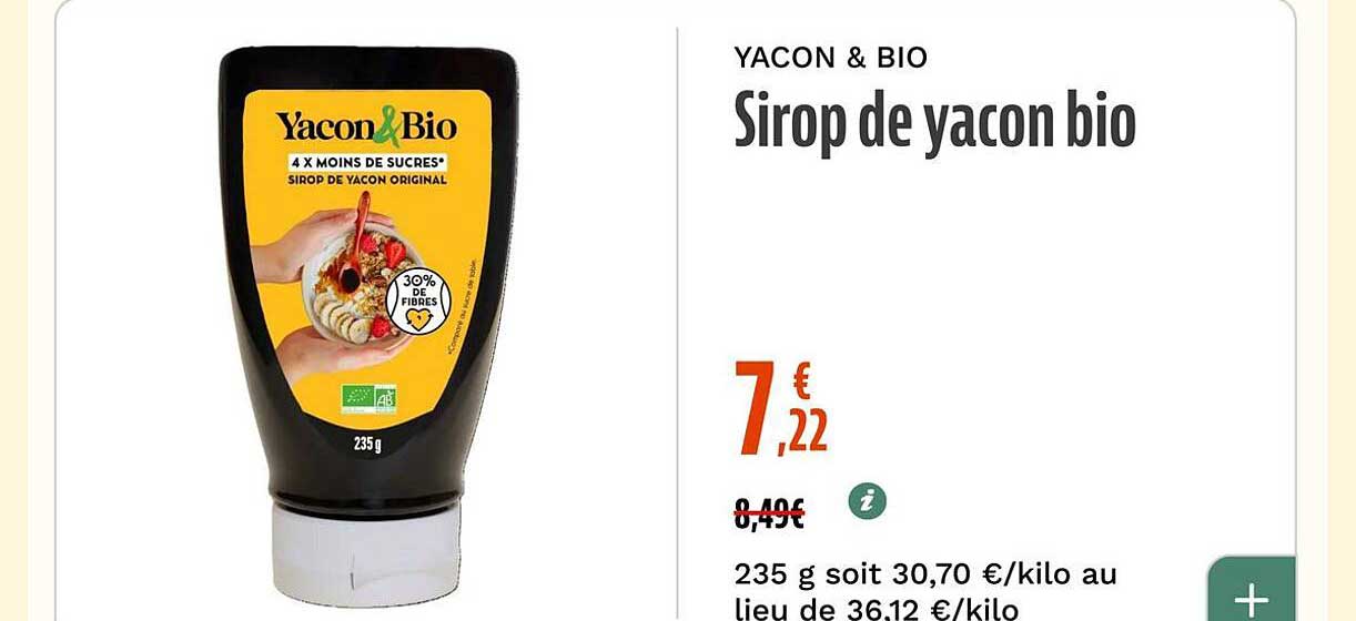 Sirop de yacon bio
