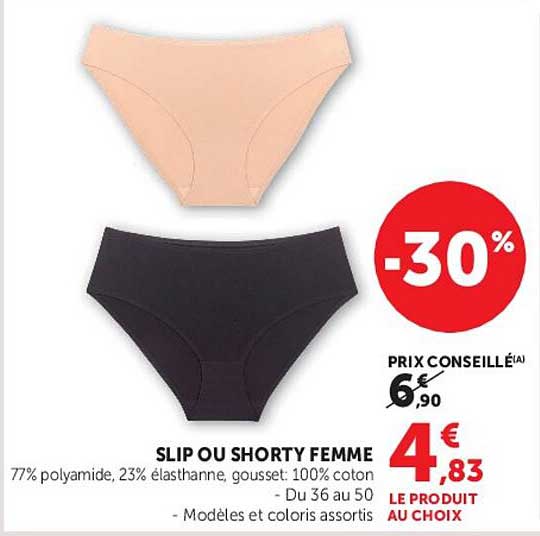 SLIP OU SHORTY FEMME