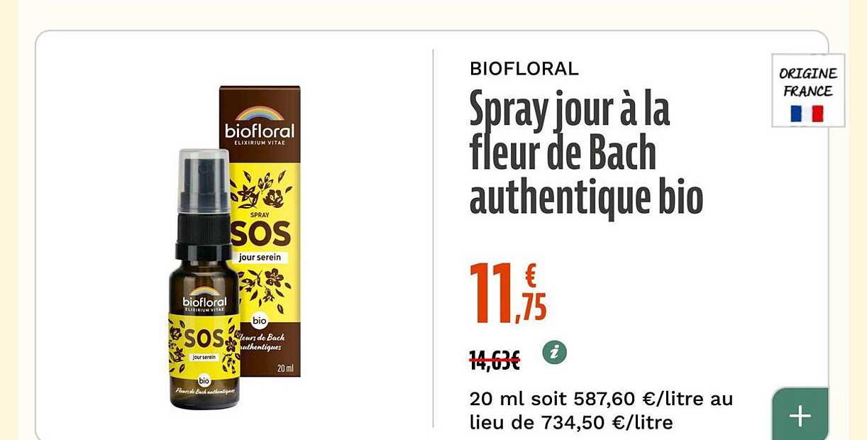 Spray jour à la fleur de Bach authentique bio