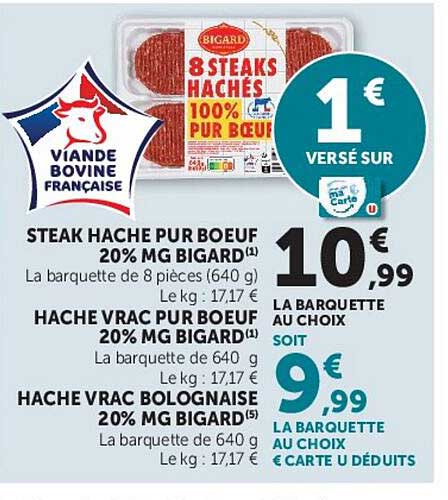 STEAK HACHE PUR BOEUF 20% MG BIGARD(1)