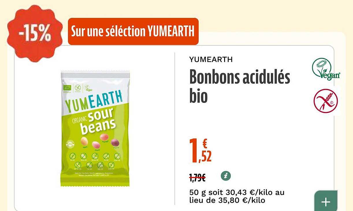 Sur une sélection YUMEARTH