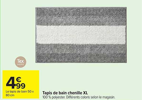 Tapis de bain chenille XL