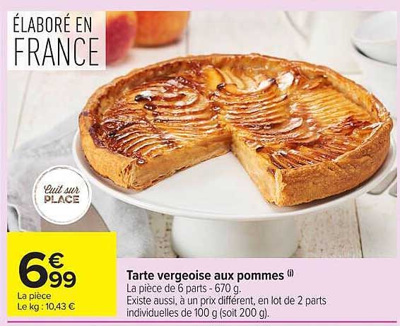 Tarte vergeoise aux pommes