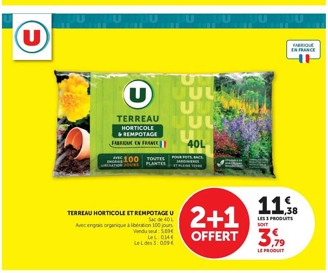 TERREAU HORTICOLE ET REMPOTAGE U
