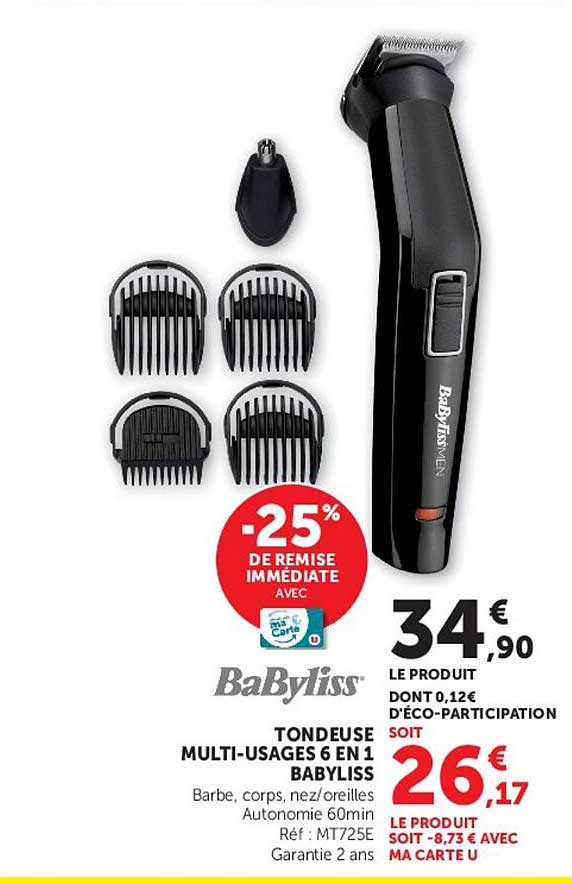 TONDEUSE MULTI-USAGES 6 EN 1 BABYLISS