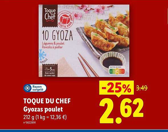 TOQUE DU CHEF Gyozas poulet