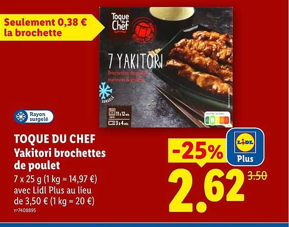 TOQUE DU CHEF Yakitori brochettes de poulet