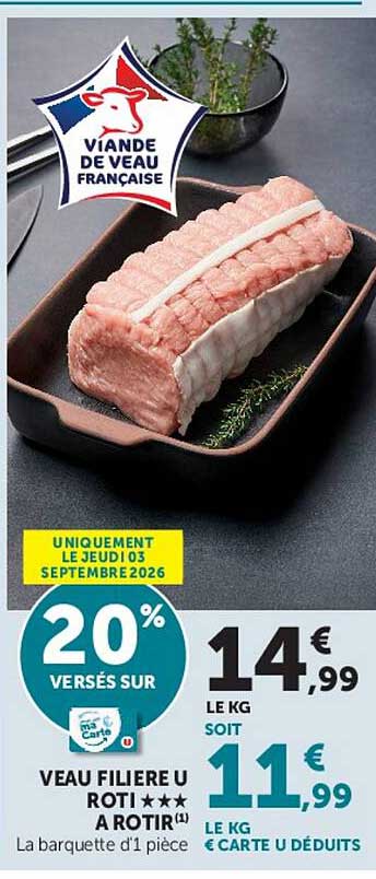UNIQUEMENT LE JEUDI 3 SEPTEMBRE 2026