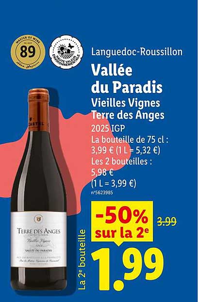 Vallée du Paradis Vieilles Vignes Terre des Anges