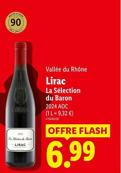 Vallée du Rhône Lirac La Sélection du Baron 2024 AOC