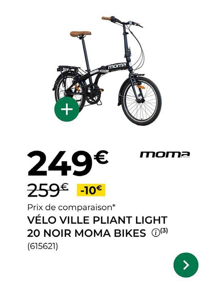 VÉLO VILLE PLIANT LIGHT 20 NOIR MOMA BIKES