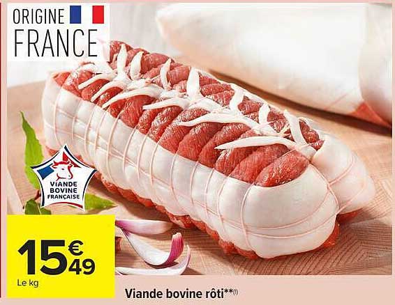 Viande bovine rôti*