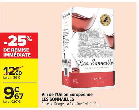 Vin de l'Union Européenne LES SONNAILLES