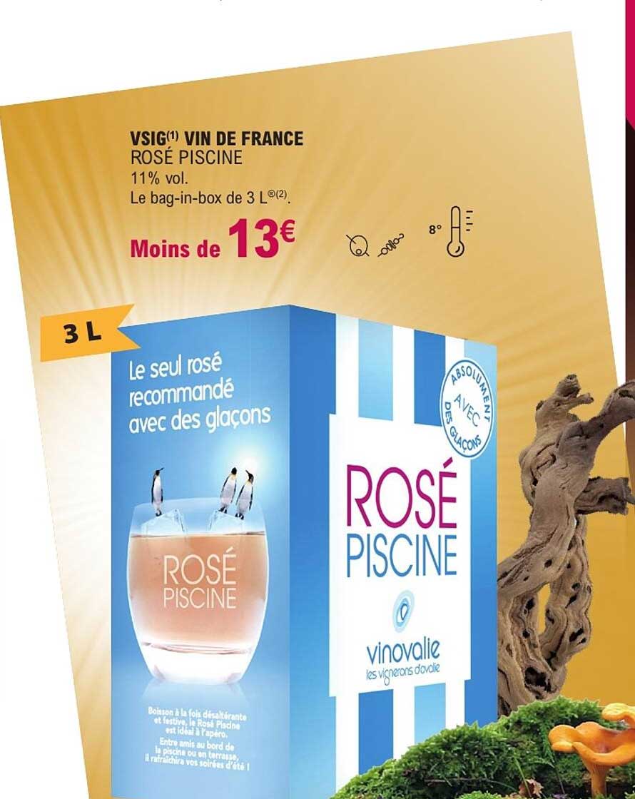 VSIG(1) VIN DE FRANCE ROSÉ PISCINE 11% vol. Le bag-in-box de 3 L®(2)