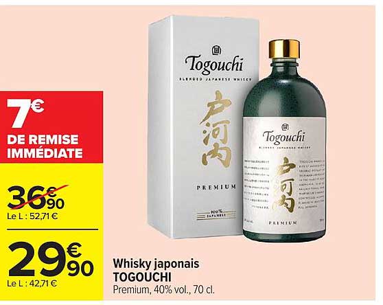 Whisky japonais TOGOUCHI Premium, 40% vol., 70 cl.
