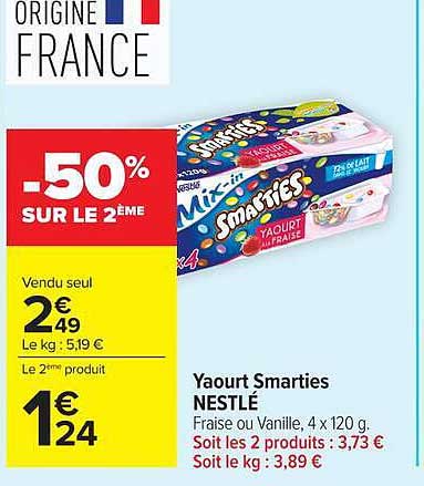 Yaourt Smarties NESTLÉ