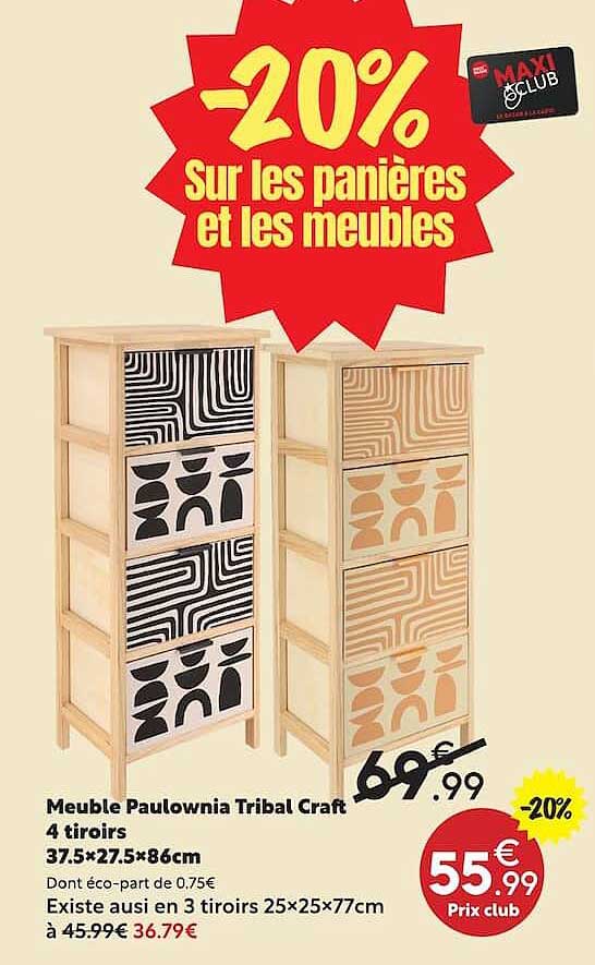 -20% sur les panières et les meubles