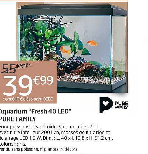 Aquarium “Fresh 40 LED” PURE FAMILY