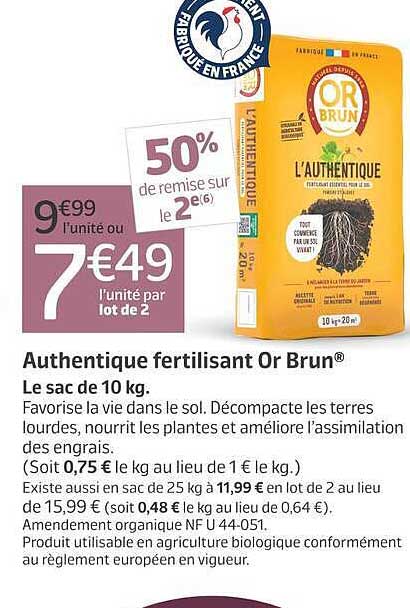Authentique fertilisant Or Brun®