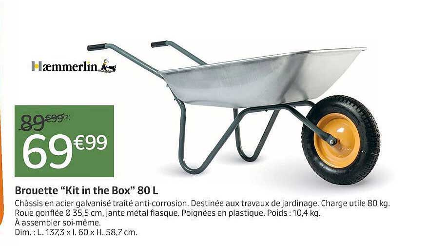 Brouette “Kit in the Box” 80 L