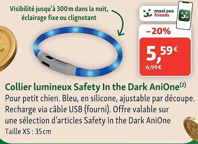 Collier lumineux Safety In the Dark AniOne(2)