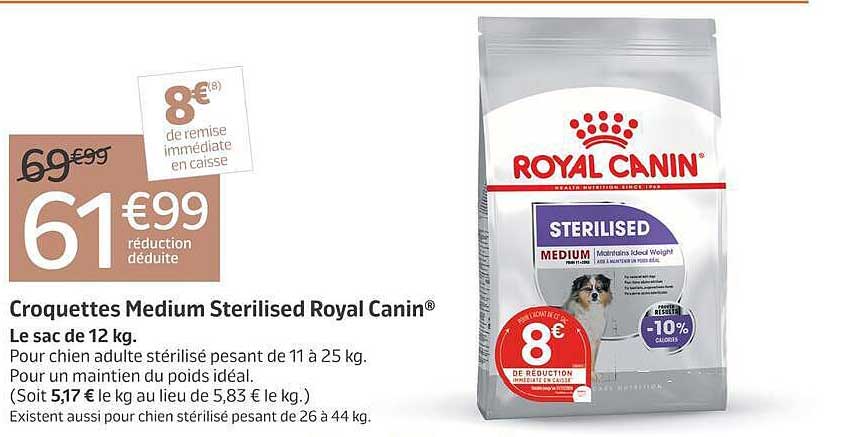 Croquettes Medium Sterilised Royal Canin®
