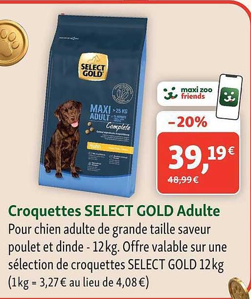 Croquettes SELECT GOLD Adulte