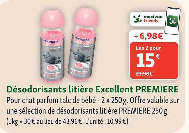 Désodorisants litière Excellent PREMIERE