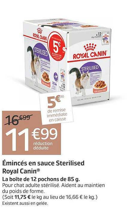 Émincés en sauce Sterilised Royal Canin®