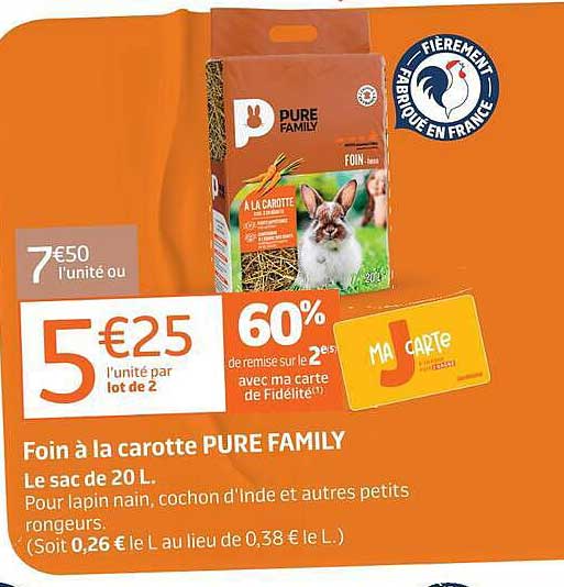 Foin à la carotte PURE FAMILY