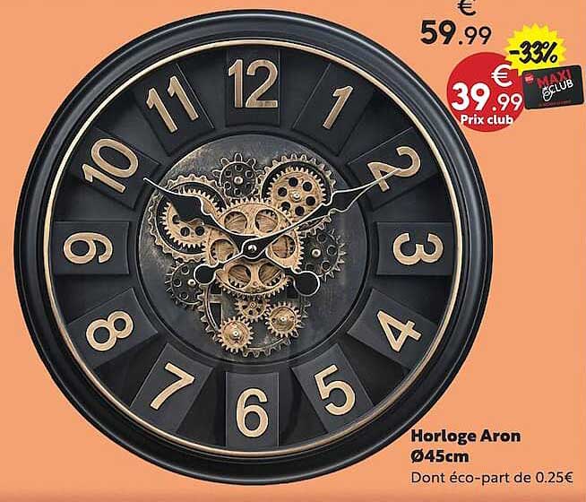 Horloge Aron Ø45cm