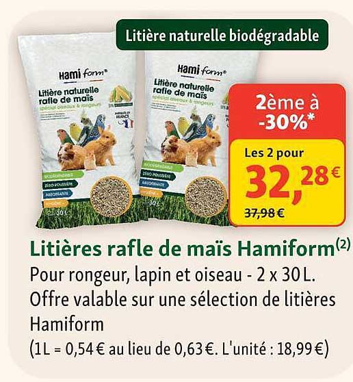 Litière naturelle biodégradable