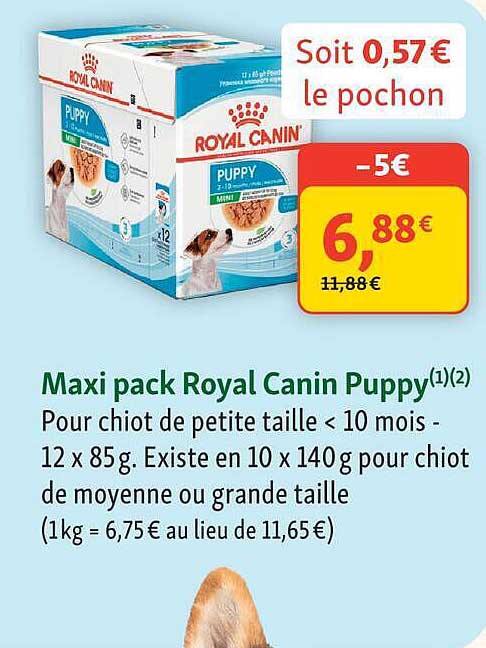 Maxi pack Royal Canin Puppy(1)(2)