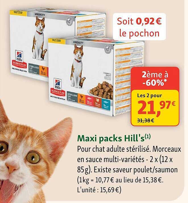 Maxi packs Hill's