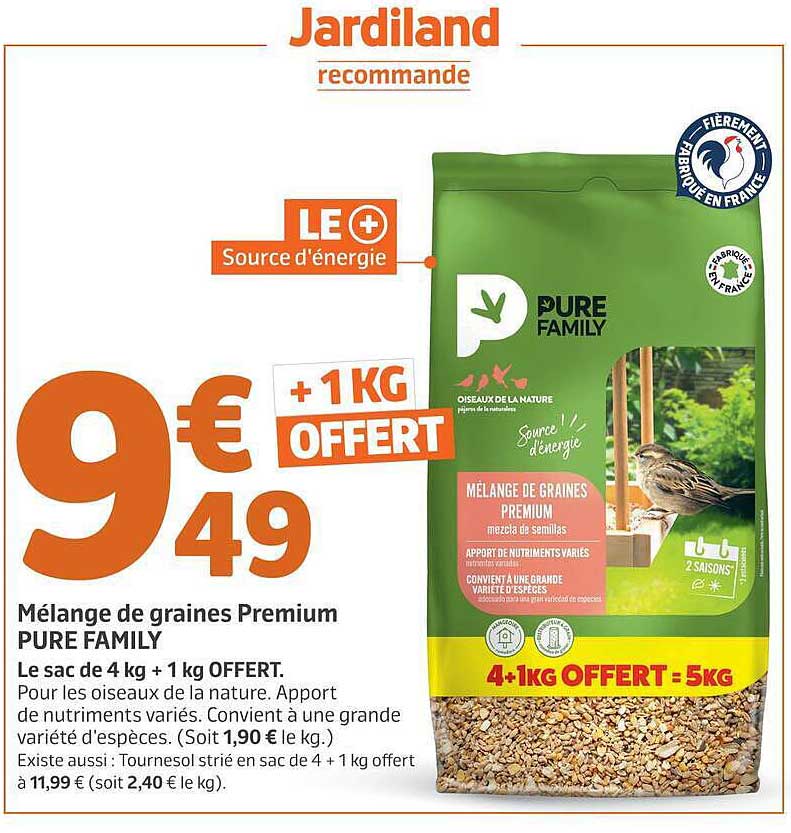 Mélange de graines Premium PURE FAMILY