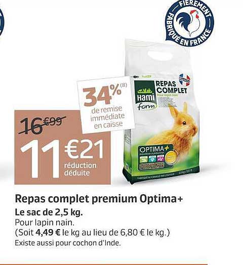 Repas complet premium Optima+