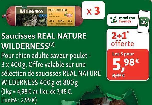 Saucisses REAL NATURE WILDERNESS