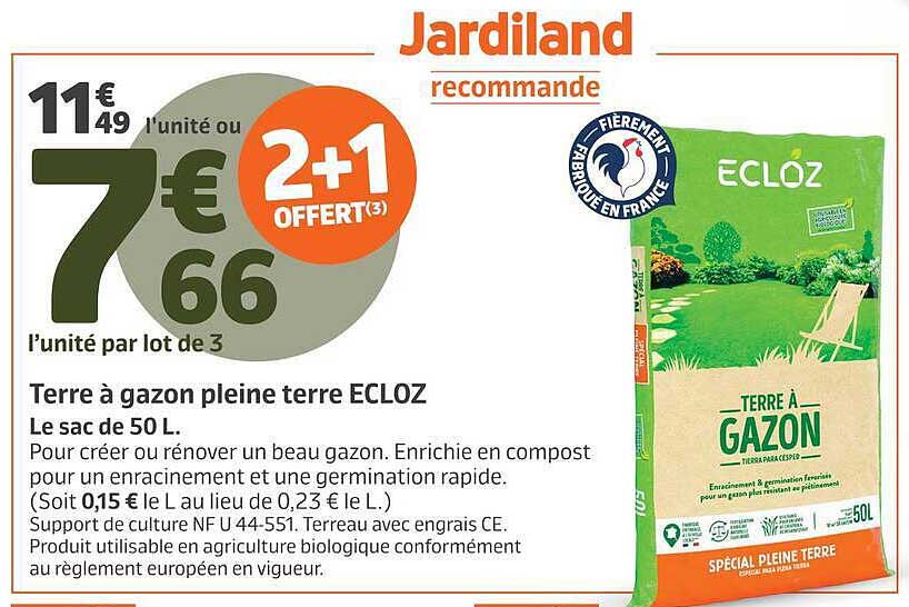 Terre à gazon pleine terre ECLOZ
