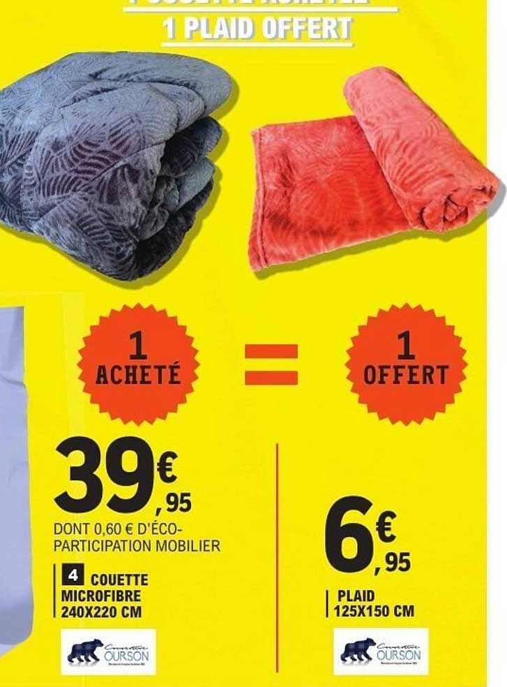 1 COUETTE ACHETÉE = 1 PLAID OFFERT