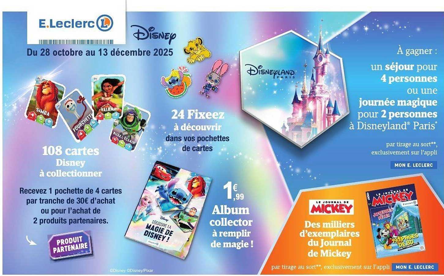 108 cartes Disney à collectionner