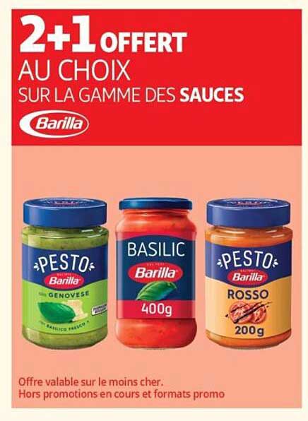 2+1 OFFERT AU CHOIX SUR LA GAMME DES SAUCES