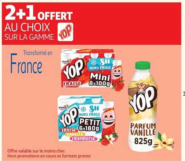 2+1 OFFERT AU CHOIX SUR LA GAMME YOP