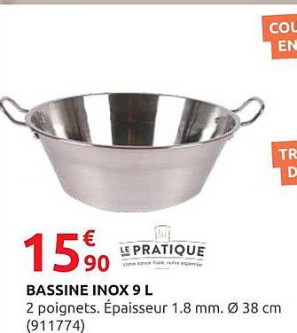 BASSINE INOX 9 L