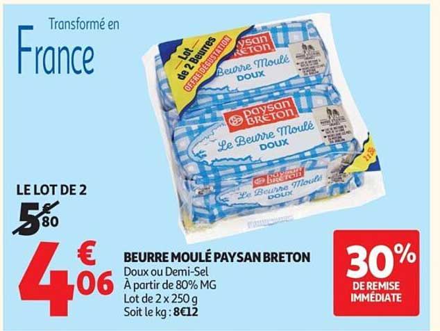 BEURRE MOULÉ PAYSAN BRETON