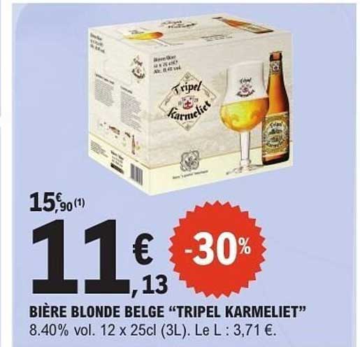 BIÈRE BLONDE BELGE “TRIPEL KARMELIET”