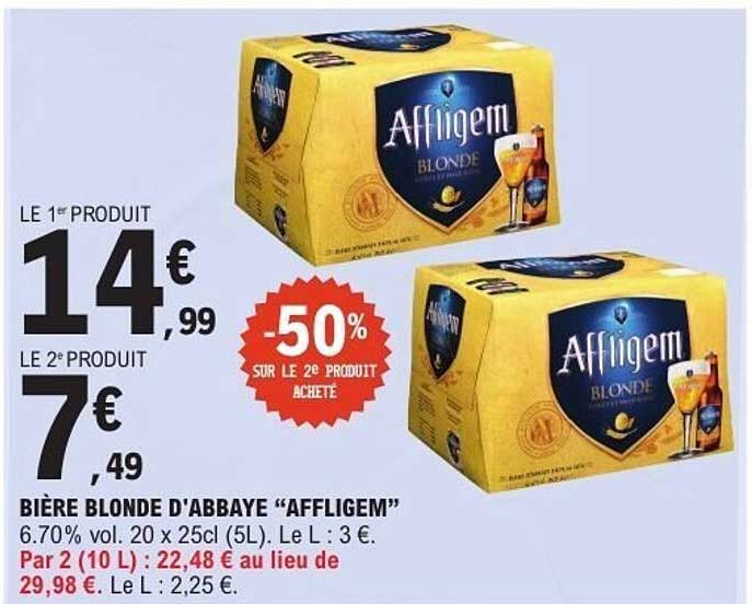 BIÈRE BLONDE D'ABBAYE "AFFLIGEM"